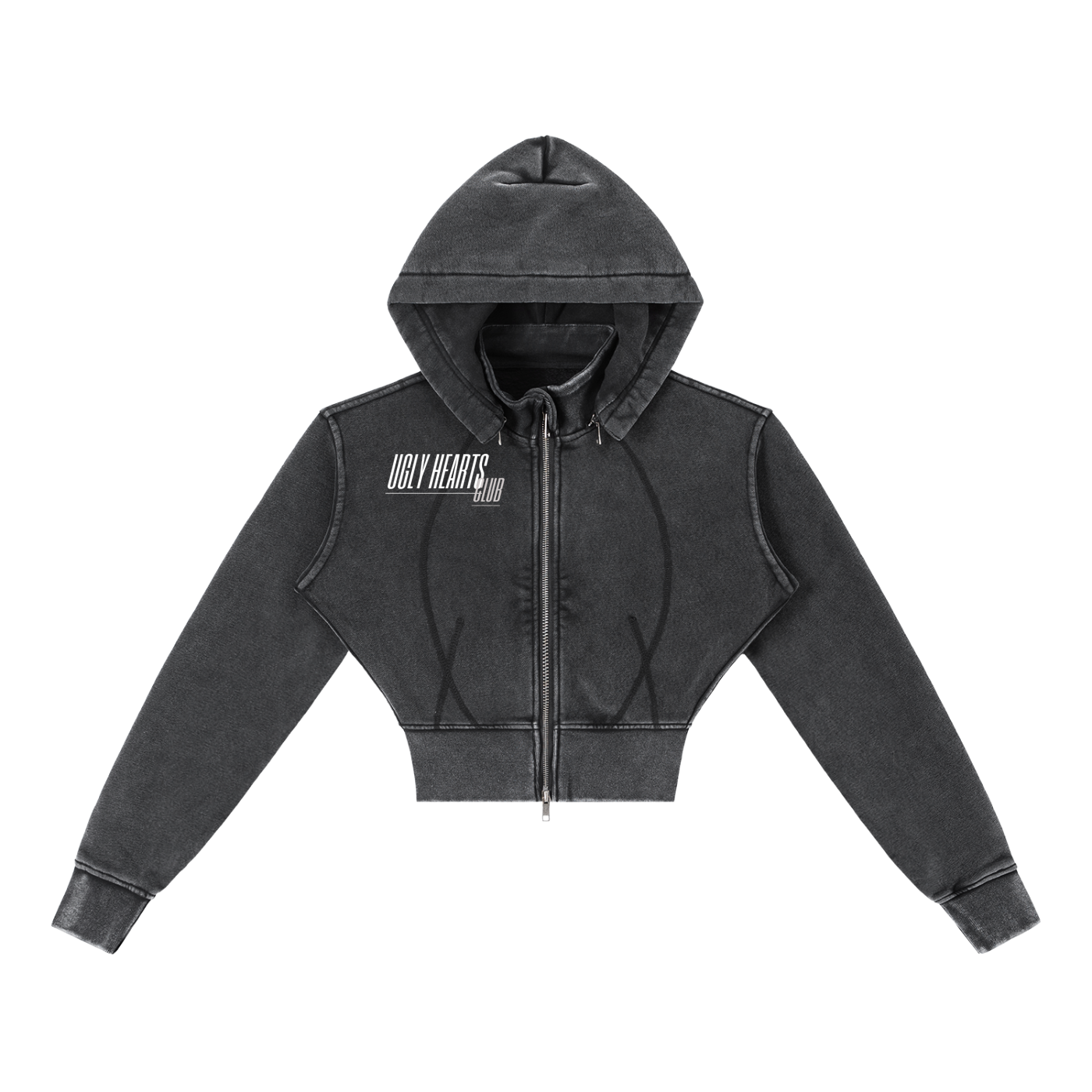 CANDY SHOP CROPPED Y2K HOODIE