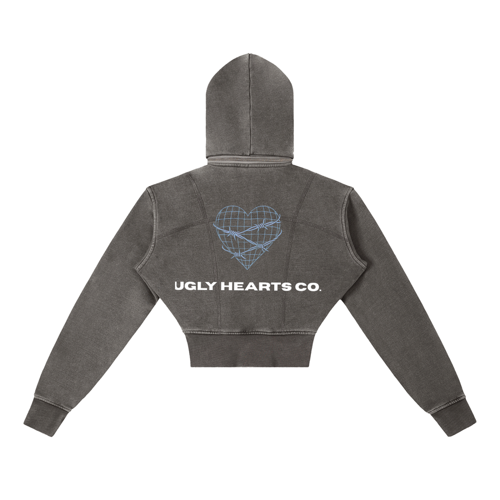 CANDY SHOP CROPPED Y2K HOODIE