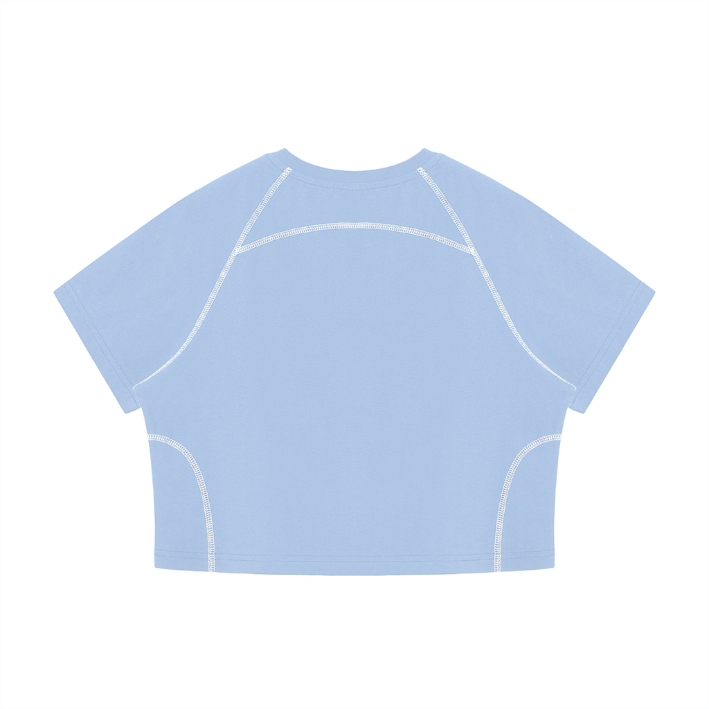 Thorny Heart Contrast stitch crop Tee