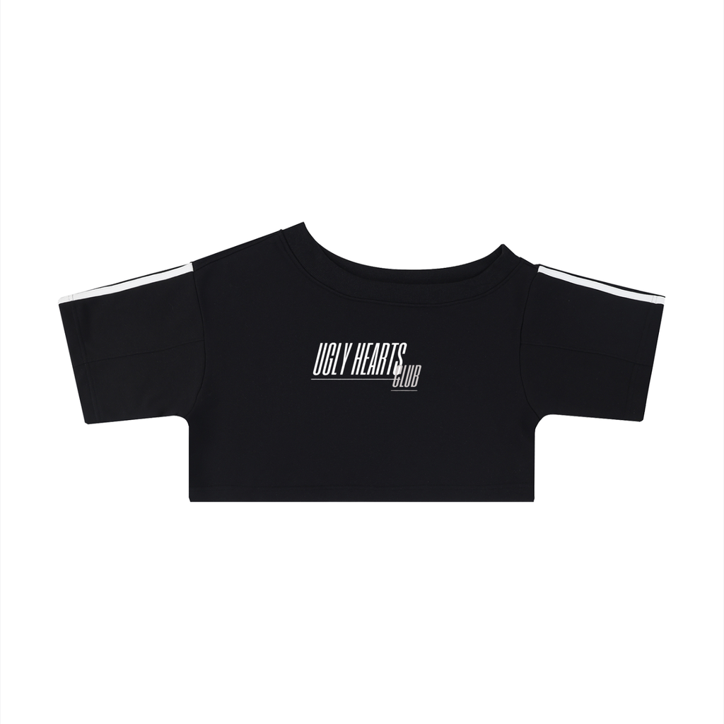 Ugly hearts Off-Shoulder crop Tee