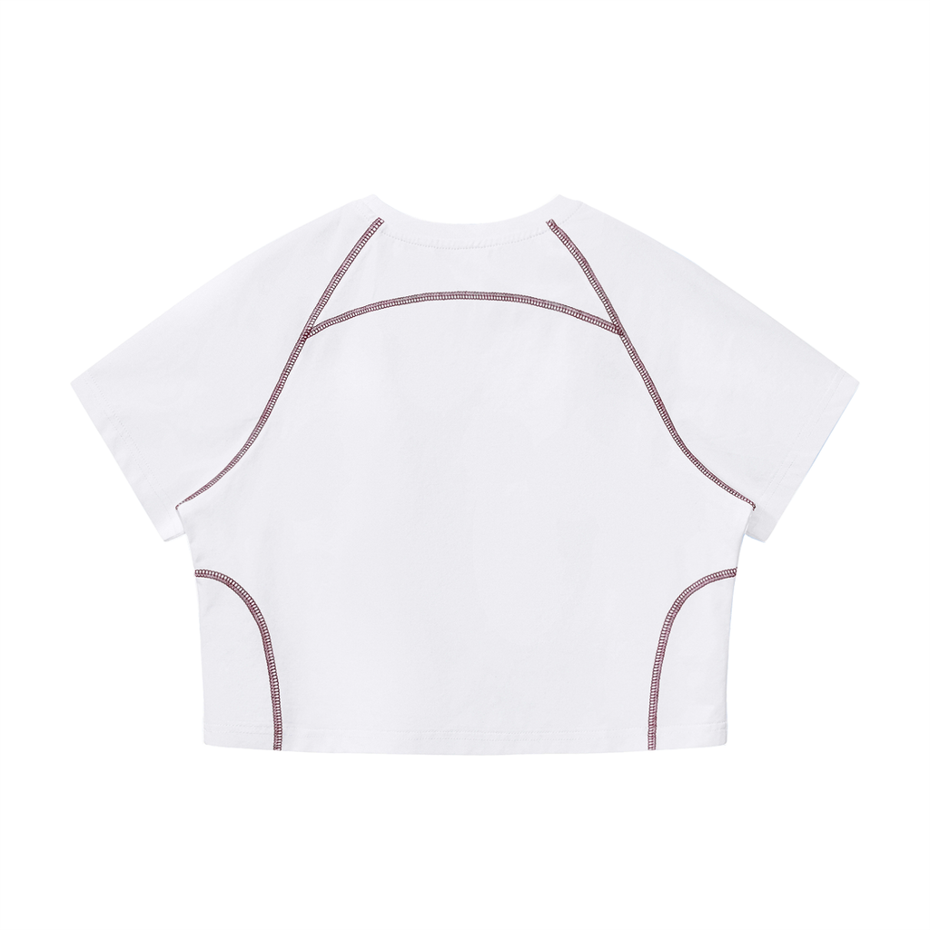 Thorny Heart Contrast stitch crop Tee